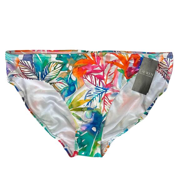 2/$30 NWT Lauren Ralph Lauren Tropical Swim Bikini Bottoms Floral Hipster Sz 14 - Picture 3 of 8
